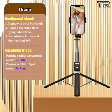 TRBEST 170CM Selfie Stick Tripod Tongsis 7 Tombol Tongkat Selfie Dengan Monopod Dengan Wireless