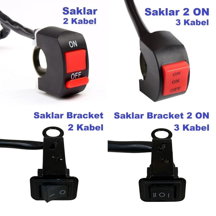 Jual Saklar / Power Switch On / Off Lampu Motor Stang Outdoor murah ...