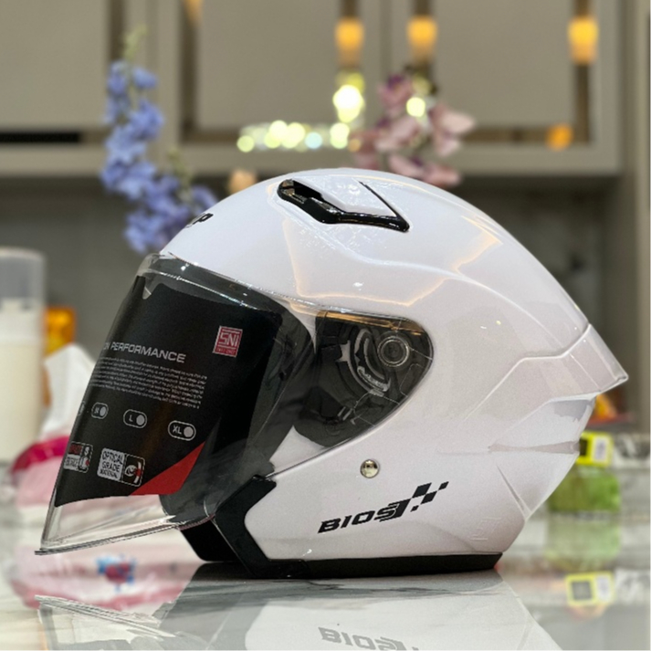 Jual Bipplast Helm Bip Bios Half Face Terbaru Spoiler Smoke Shopee