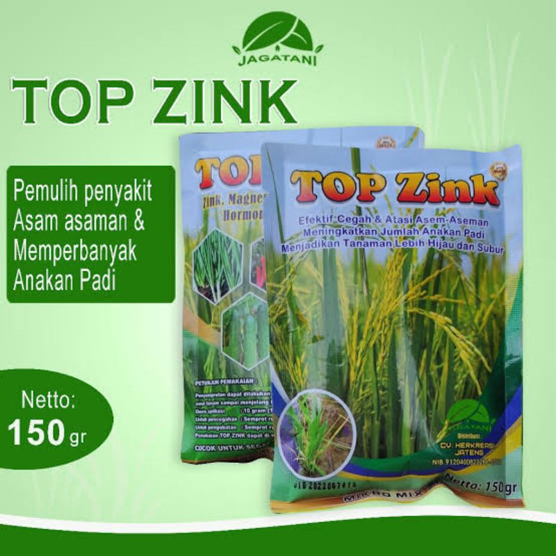 Jual Pupuk Top Zink 150 Gram - Mengatasi Asem Aseman, Nutrisi Pemulih ...