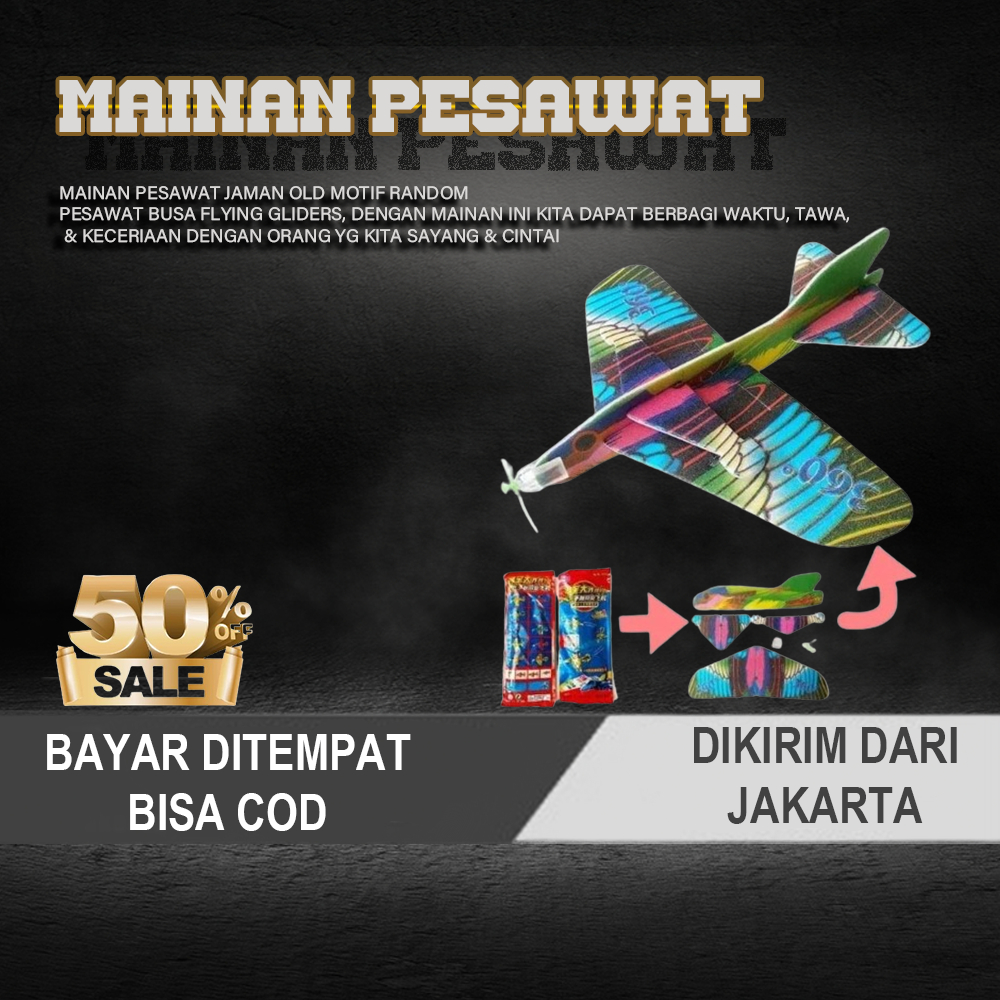 Jual Pesawat busa gabus besar mainan Indonesia 90an jadul Gadis anak ...