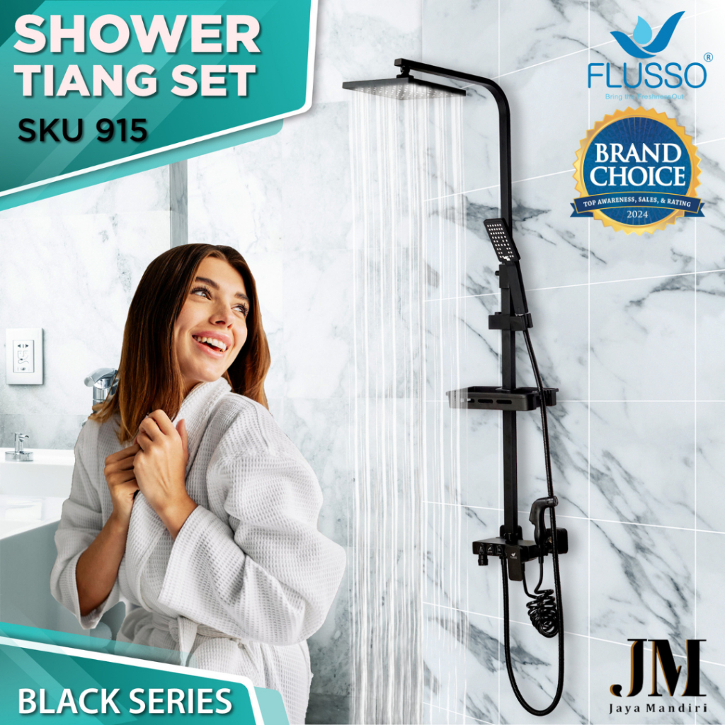 Jual Flusso Shower Tiang Set Panas Dingin Shower Column Shower Wall Set ...