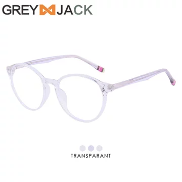 Grey Jack Kacamata Antiradiasi Blueray TR90 Oval Series Ringan Fashionable Bisa Minus Wanita