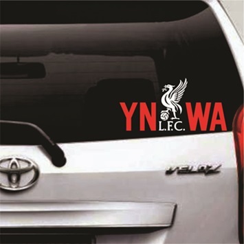 Jual STIKER MOBIL YOU'LL NEVER WALK ALONE THE REDS CUTTING STICKER YNWA ...