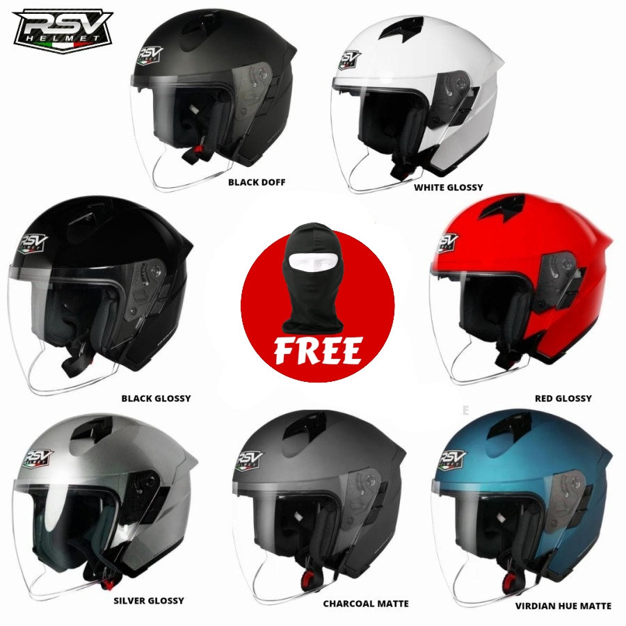 Jual HELM RSV SV300 MODERN GREY DOUBLE VISOR | HELM HALF FACE | HELM ...