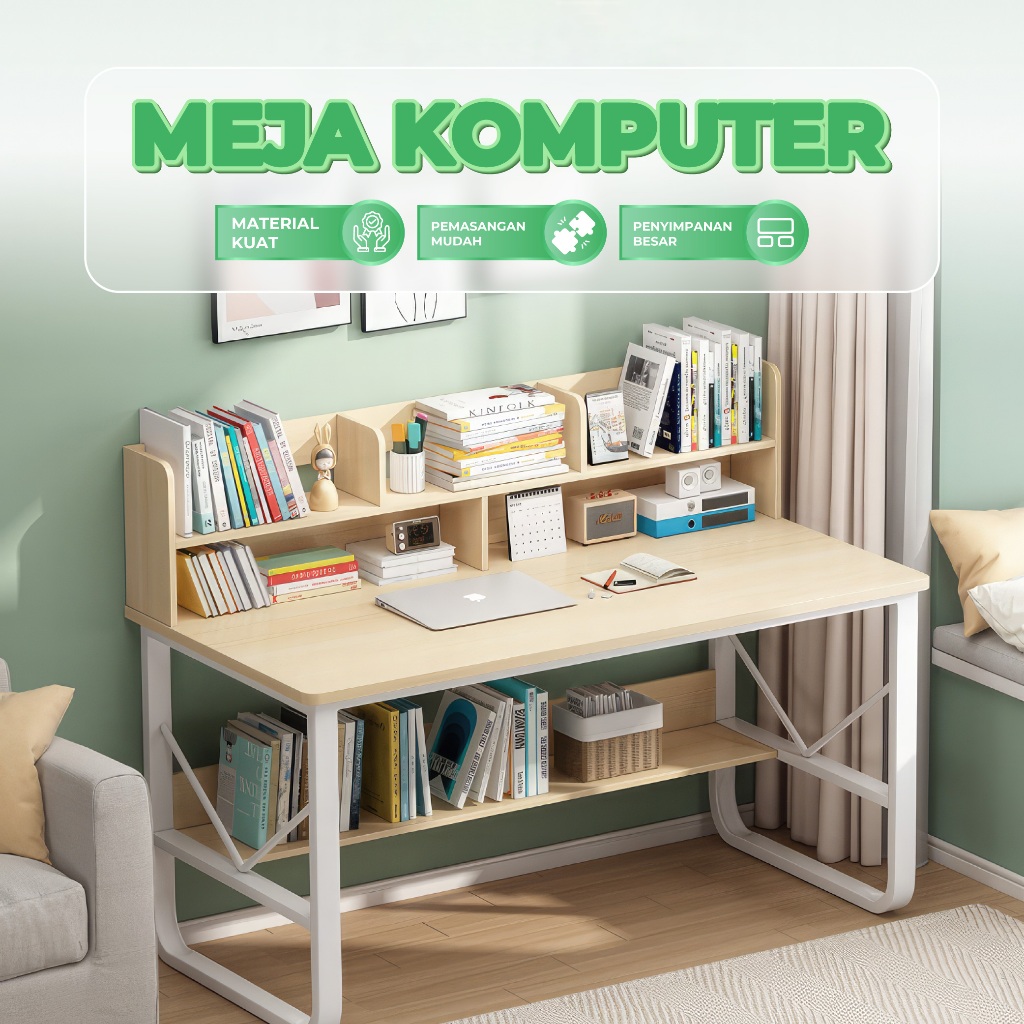 Jual Meja Komputer Kayu Modern Meja Desktop Meja Sederhana Persegi ...