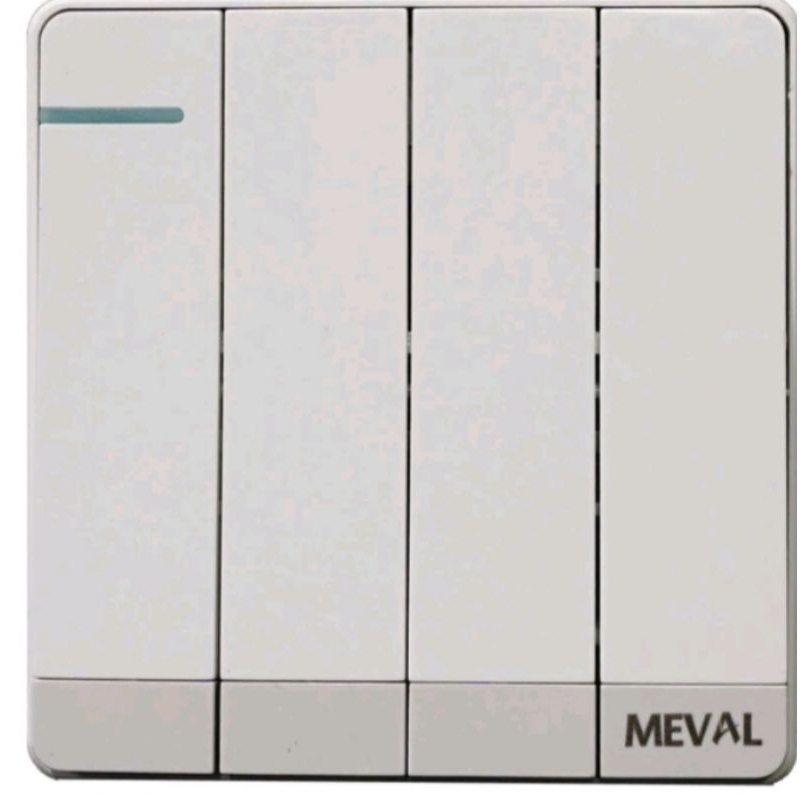 Jual meval stop kontak white basic dan saklar 1,2,3&4 meval | Shopee ...