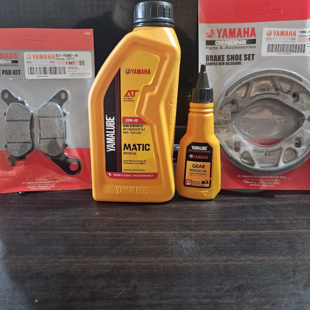 Jual Paket Kampas Rem + Oli Mesin dan Oil Gear Yamalube Jupiter MX Mio ...
