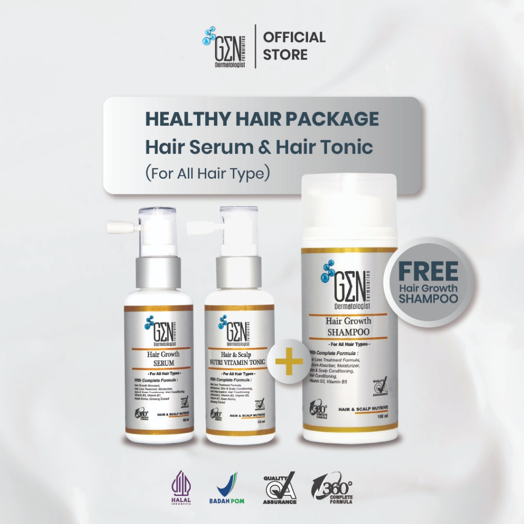 Jual GEN Hair Growth Serum & Hair Scalp Nutri Vitamin Tonic Free Hair ...