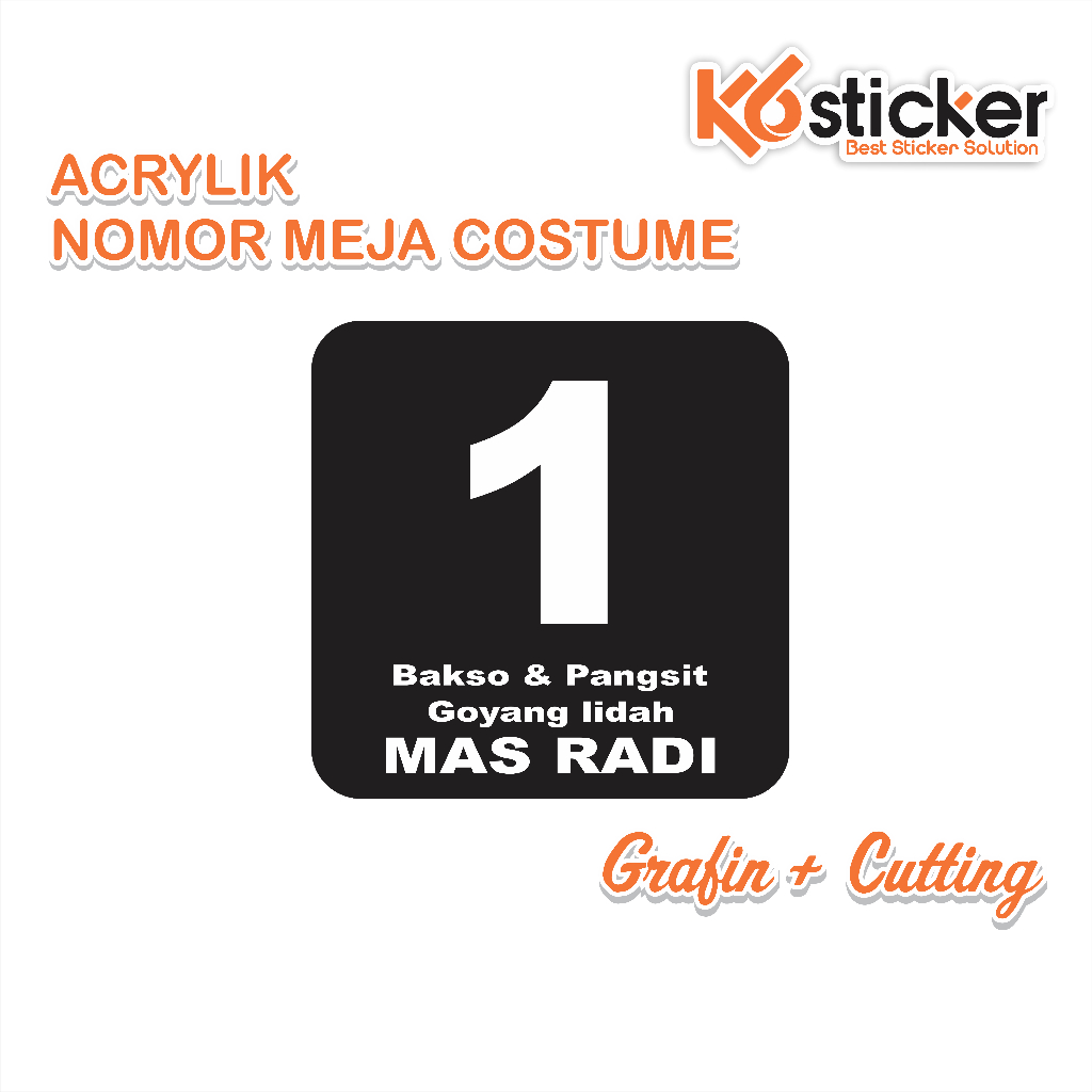 Jual NOMOR MEJA HITAM - table number Sign Tulisan Grafir | Shopee Indonesia