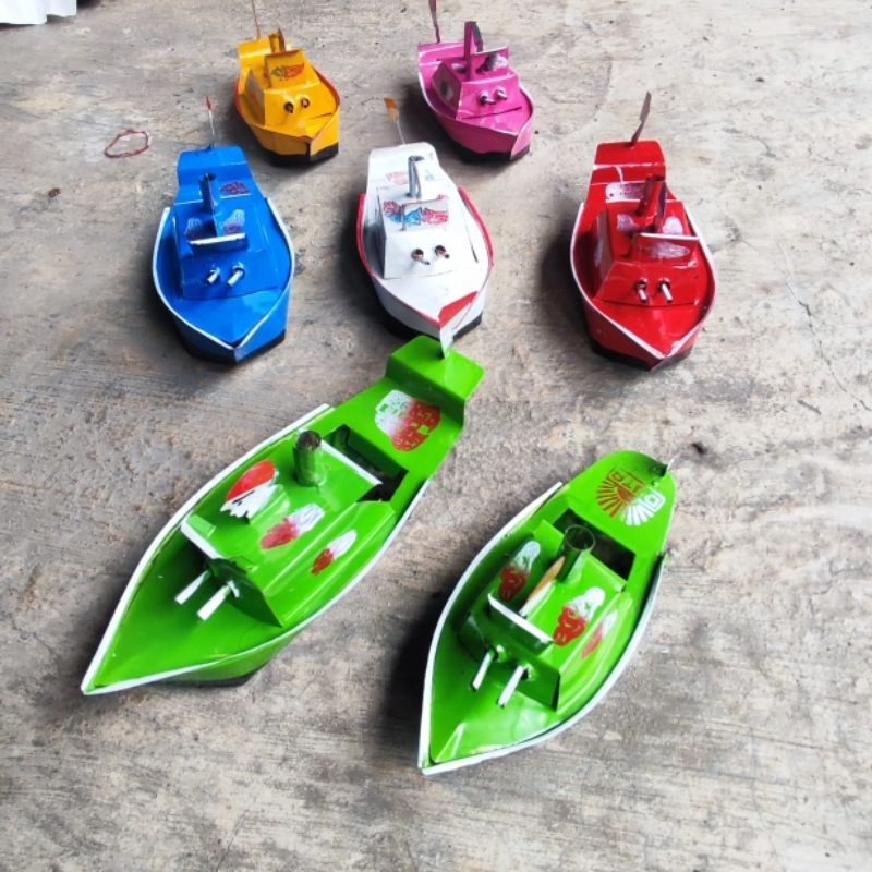 Jual Mainan Jadul Tradisional Perahu Kapal Otok Otok BESAR 18Cm x 10cm ...