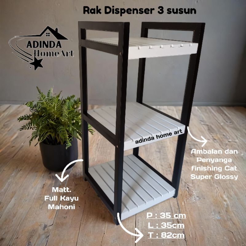 Jual Rak Kayu Tempat Penyimpanan Galon/Dispenser/Rice Cooker/Oven ...