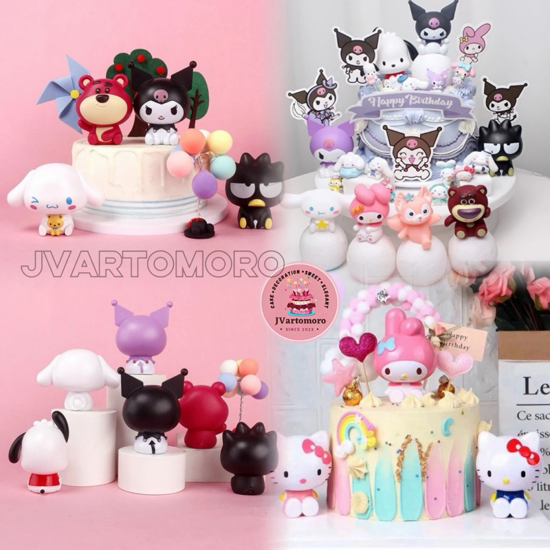 Jual Cake Topper Figure Sanrio Kuromi Melody Cinnamorol Hello Kitty Lotso Hiasan Kue Shopee 5290