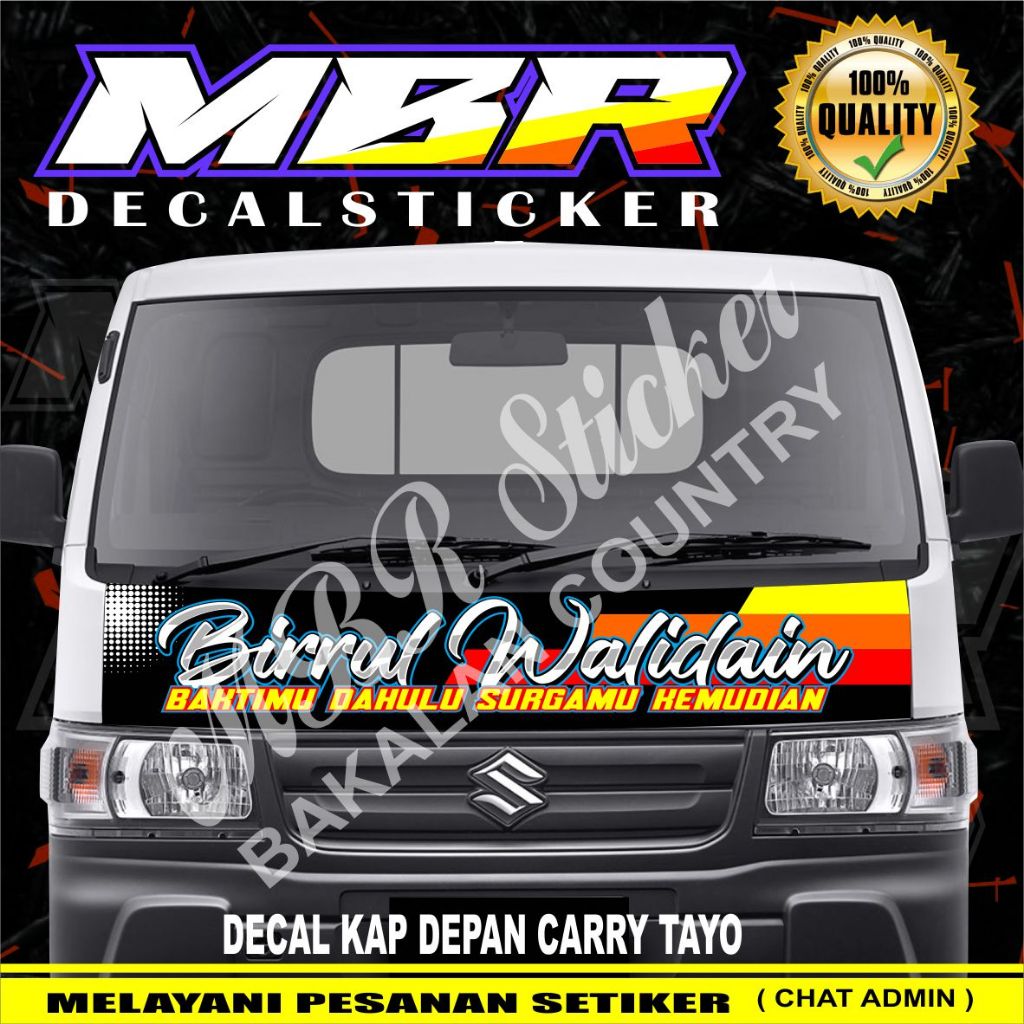 Jual STIKER BIRUL WALIDAIN,DECAL KAP DEPAN CARRY TAYO,STIKER KAP DEPAN ...