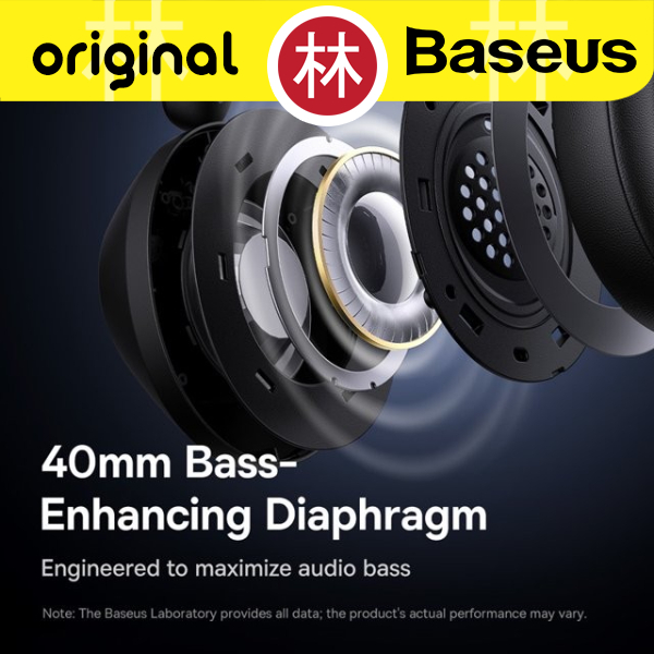 Jual Baseus Bass 30 Max Wireless Headphone Bluetooth 5.3 -30dB Passive ...