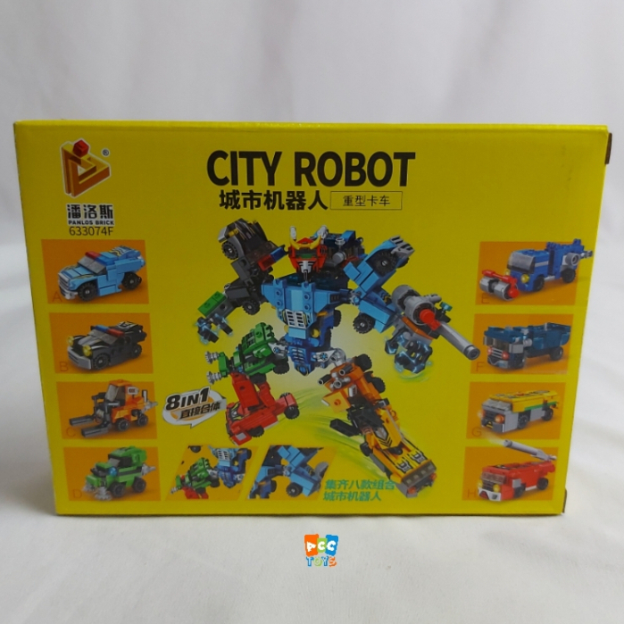 Jual Block Mobil Blok Robot Transformers 8 in 1 Panlos Brick City Robot ...