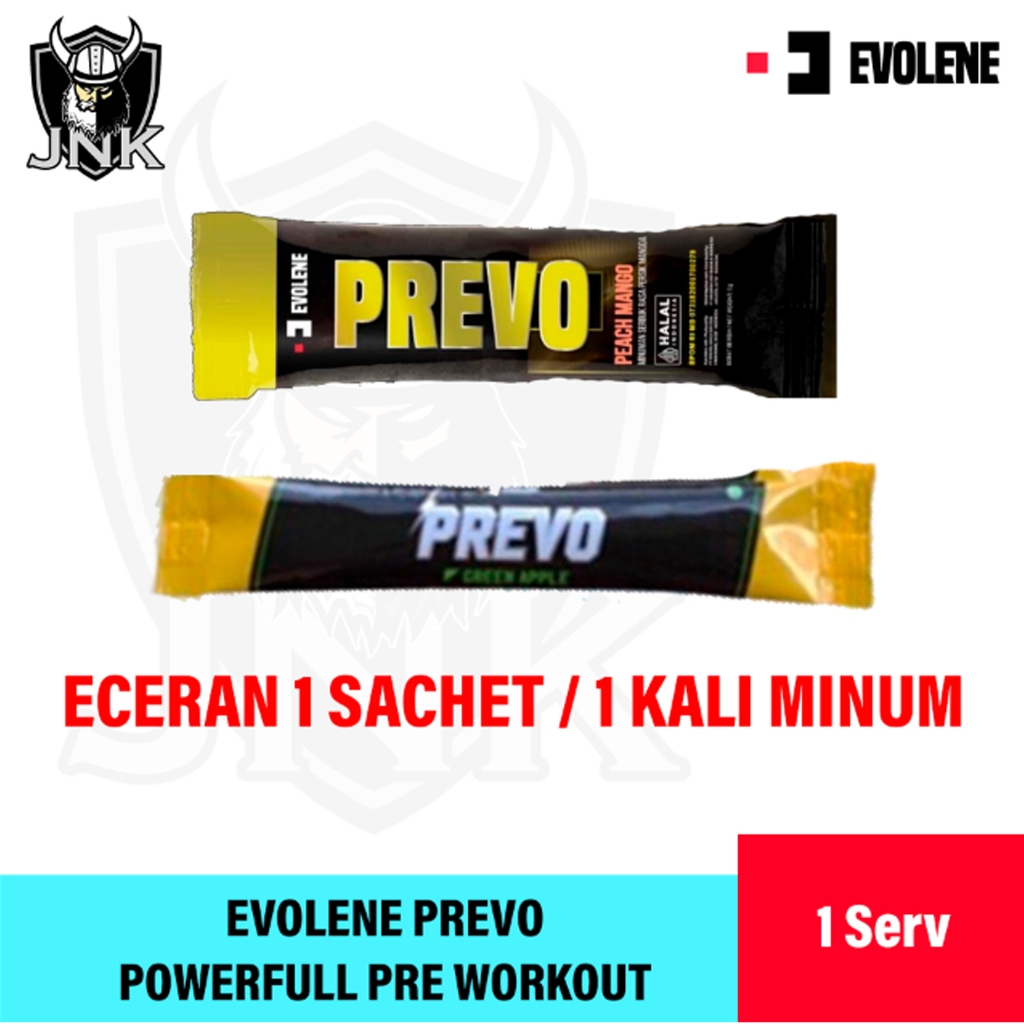 Jual PREVO ECER 1 SACHET Evolene Preworkout Pre Workout PWO 1 Serving ...