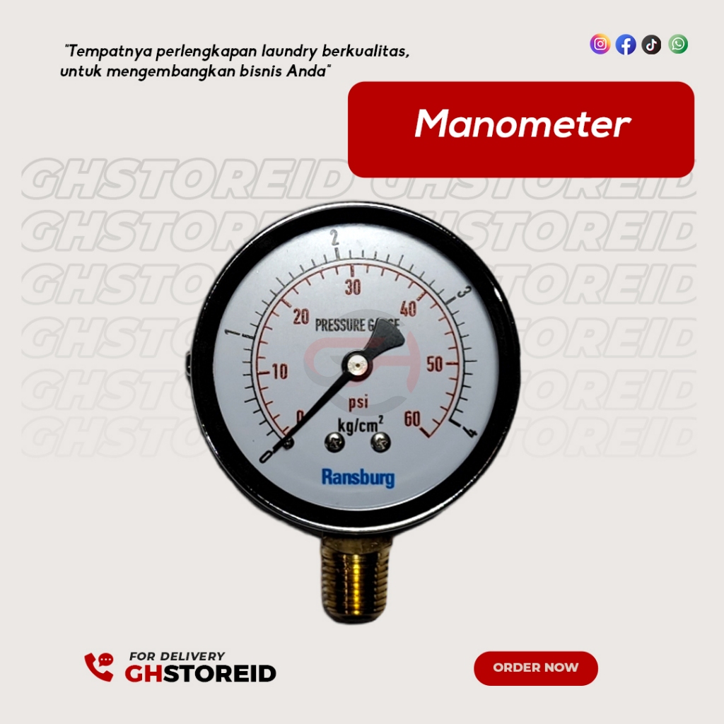 Jual Manometer Pressure Gauge Boiler Setrika Uap | Shopee Indonesia