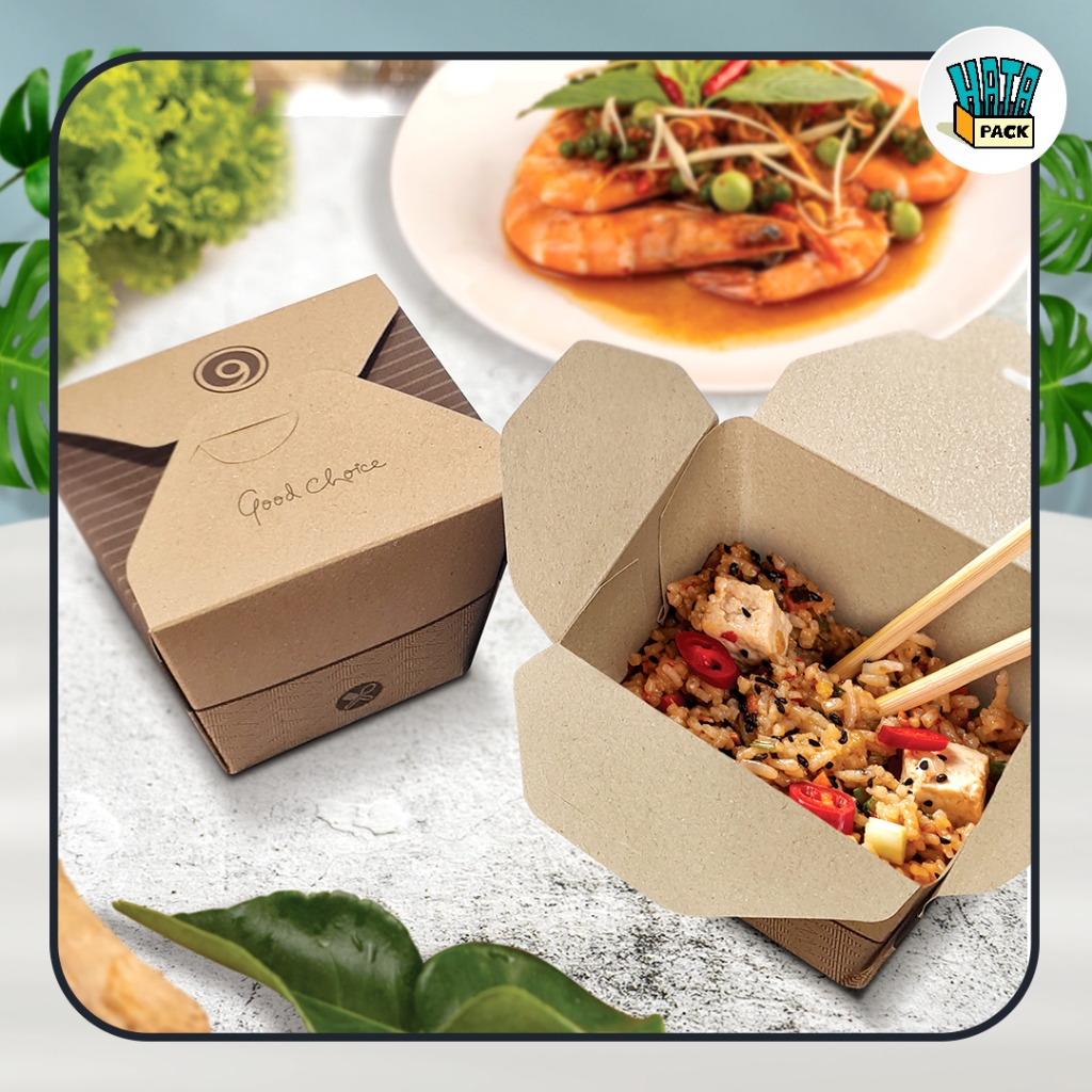 Jual Paper Rice Box / Food Pail / Food Pail Paper Lunch Box TAB Ukuran ...