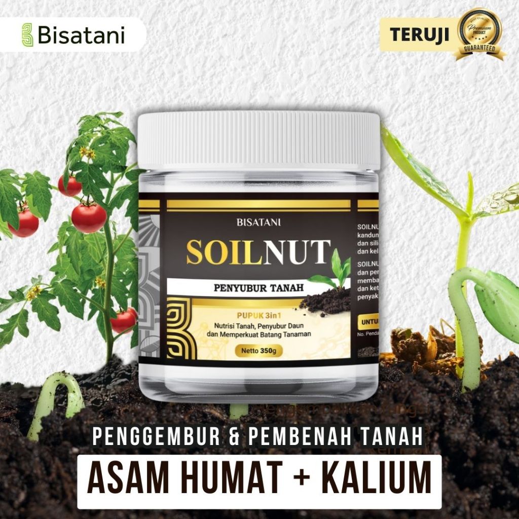 Pupuk Tanah Humic Acid Penyubur Daun dan Batang Tanaman SOIL BOOSTER/ Nutrisi Tanah Pembenah Tanah Pupuk Pembenah Tanah