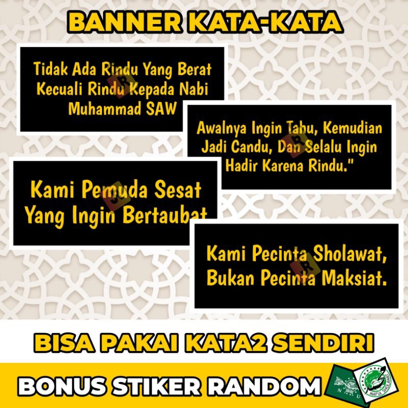 Jual Banner Majelis Sholawat Kata-kata 