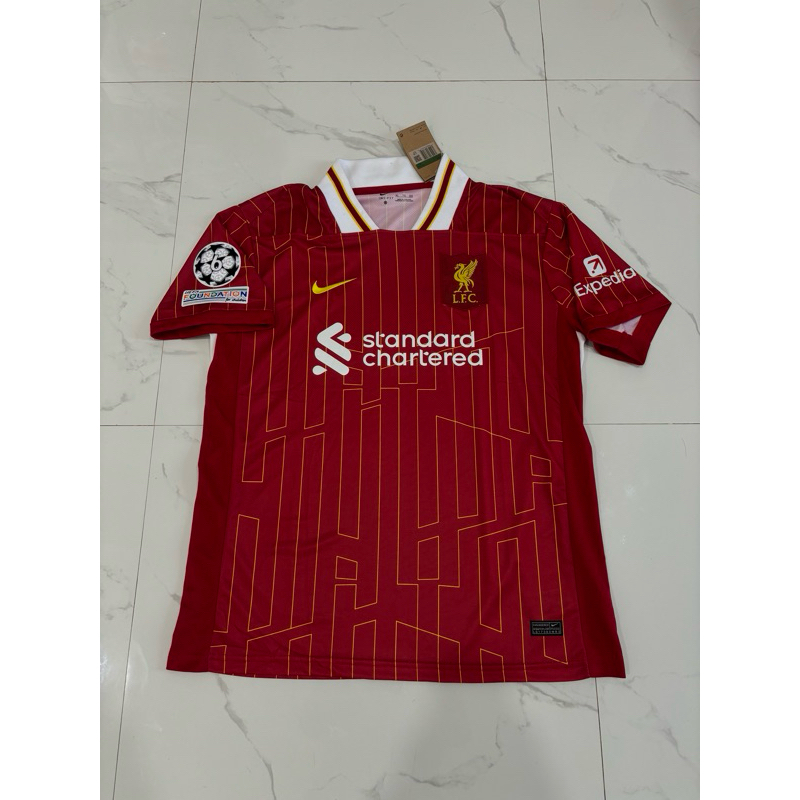 Jual BAJU BOLA JERSEY LIVERPOOL HOME FULL PATCH UCL 2024/2025 GRADE ...