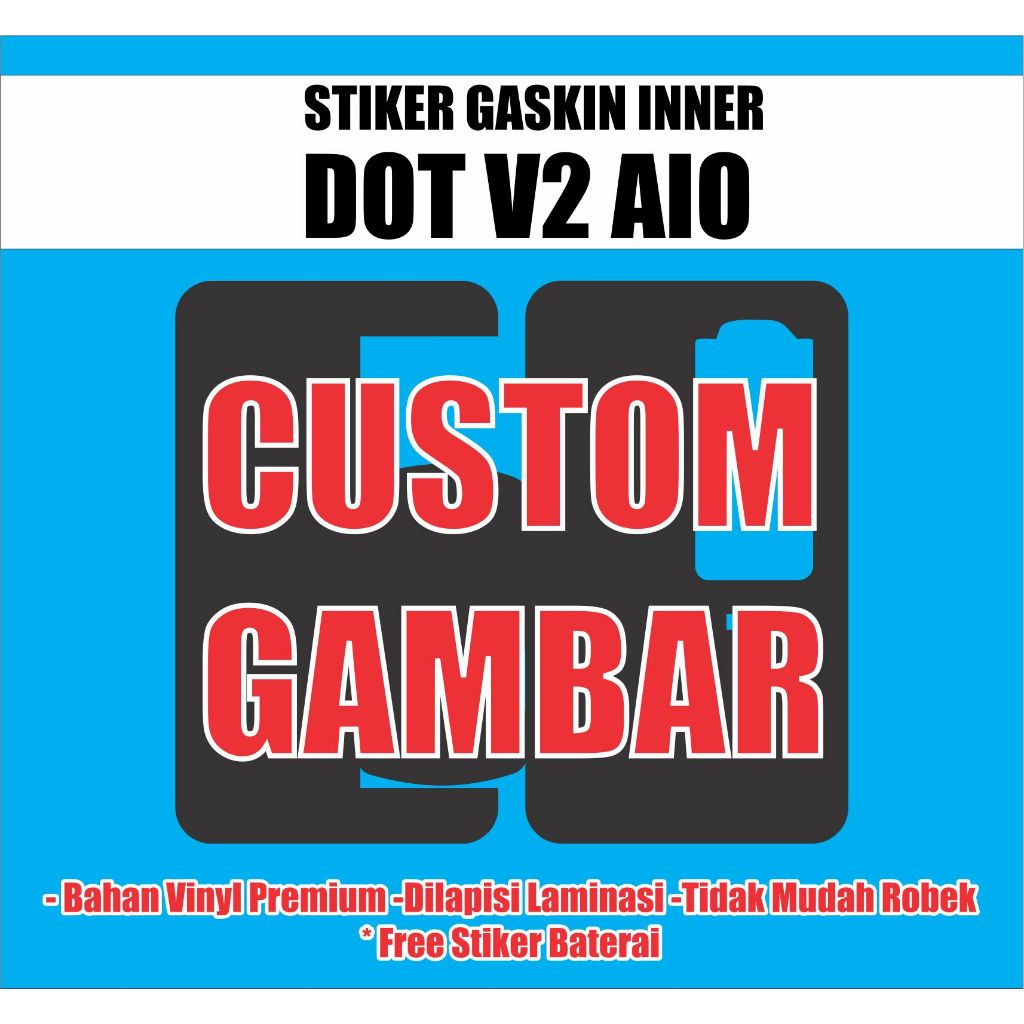 Jual Sticker / Stiker / Garskin Inner DOT AIO V2 | Shopee Indonesia