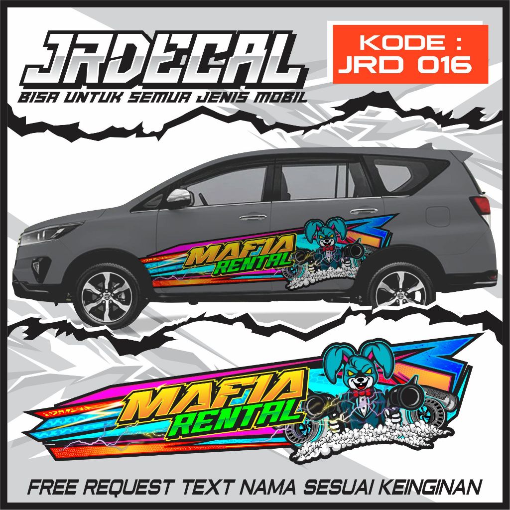 Jual Bisa Cod Decal Sticker Mobil Livery Innova Reborn Pajero Avanza