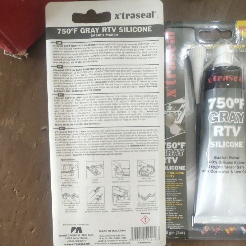 Jual Lem gasket/Lem Silicon RTV/Lem silicon abu/750F gray | Shopee ...