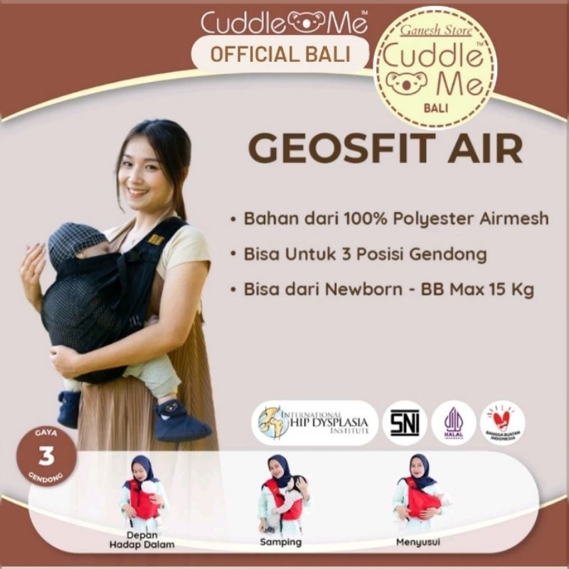 Jual CuddleMe Geos Fit Air M Shape Support Gendongan Bayi Geos ...