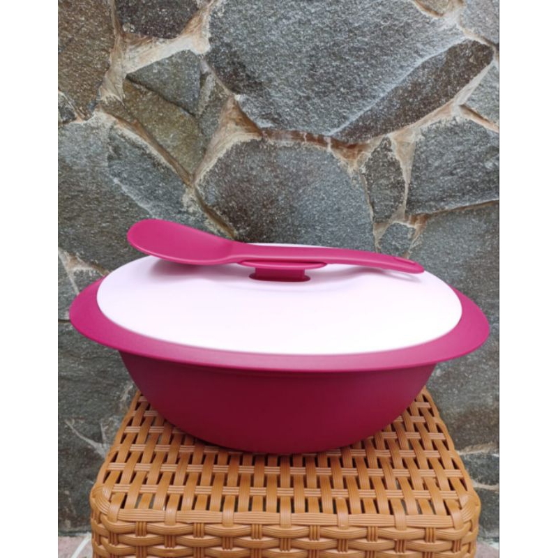 Jual RICE SERVER BURGUNDY 3L WITH SPOON TUPPERWARE | Shopee Indonesia