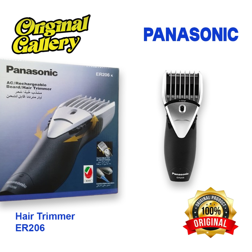 Jual AC/Rechargeable Beard/Hair Trimmer Panasonic ER206 | Shopee Indonesia
