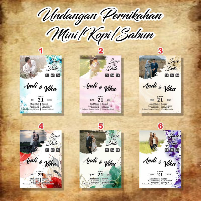 Jual Undangan Pernikahan Mini / Kopi / Sabun | Shopee Indonesia