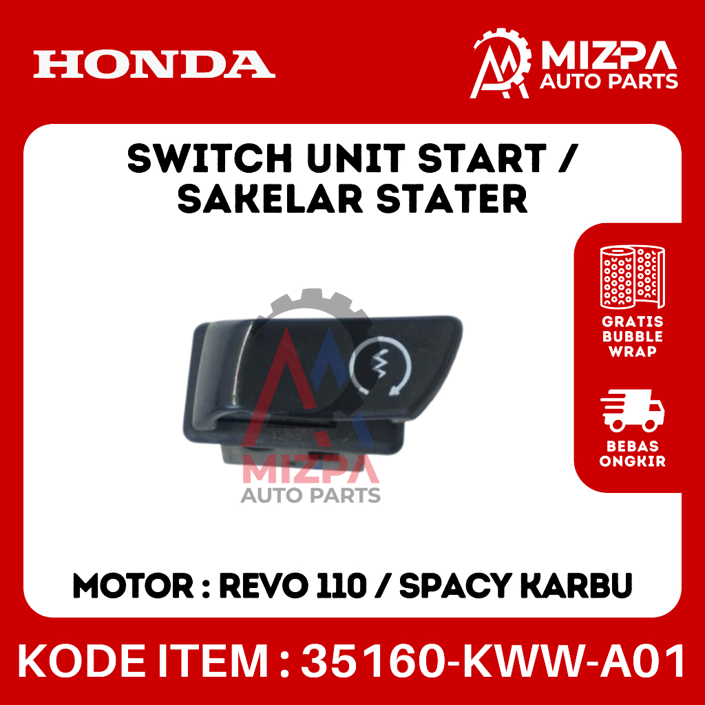 Jual HONDA 35160-KWW-A01 Switch Unit Start Sakelar Stater Revo 110 ...