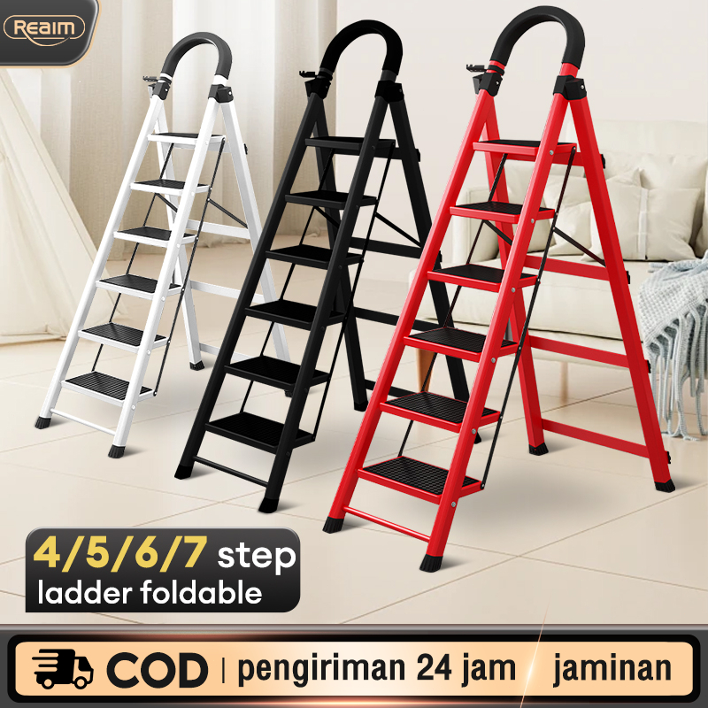 Jual REAIM Tangga 3/4/5/6 Step Rumah Lipat Tangga Besi Lipat Household