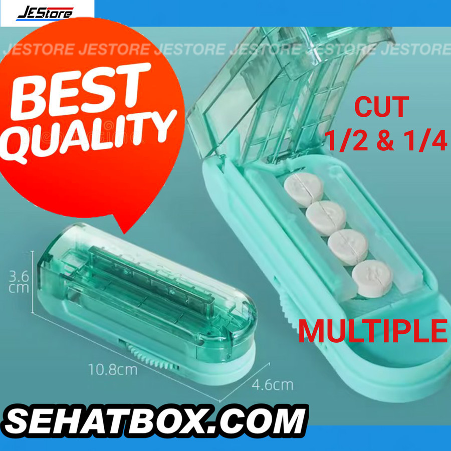 Jual PILL CUTTER 1/2 & 1/4 MULTIPLE ALAT POTONG GRID ADJUST VITAMIN ...