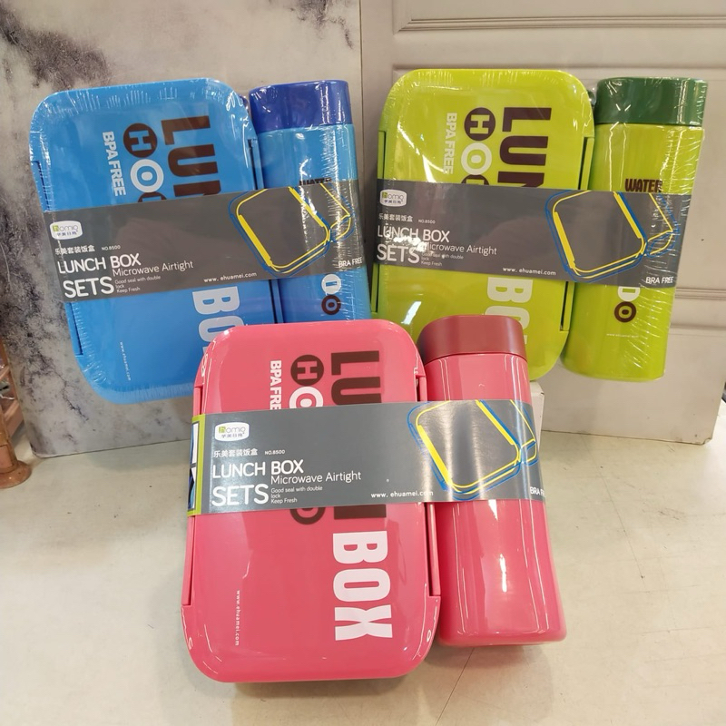 Jual SET TEMPAT MAKAN + BOTOL MINUM HOMIO 8500 FREE SENDOK//LUNCH BOX ...