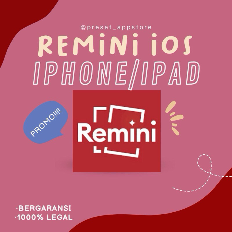 Jual REMINI PRO IOS BERGARANSI | Shopee Indonesia