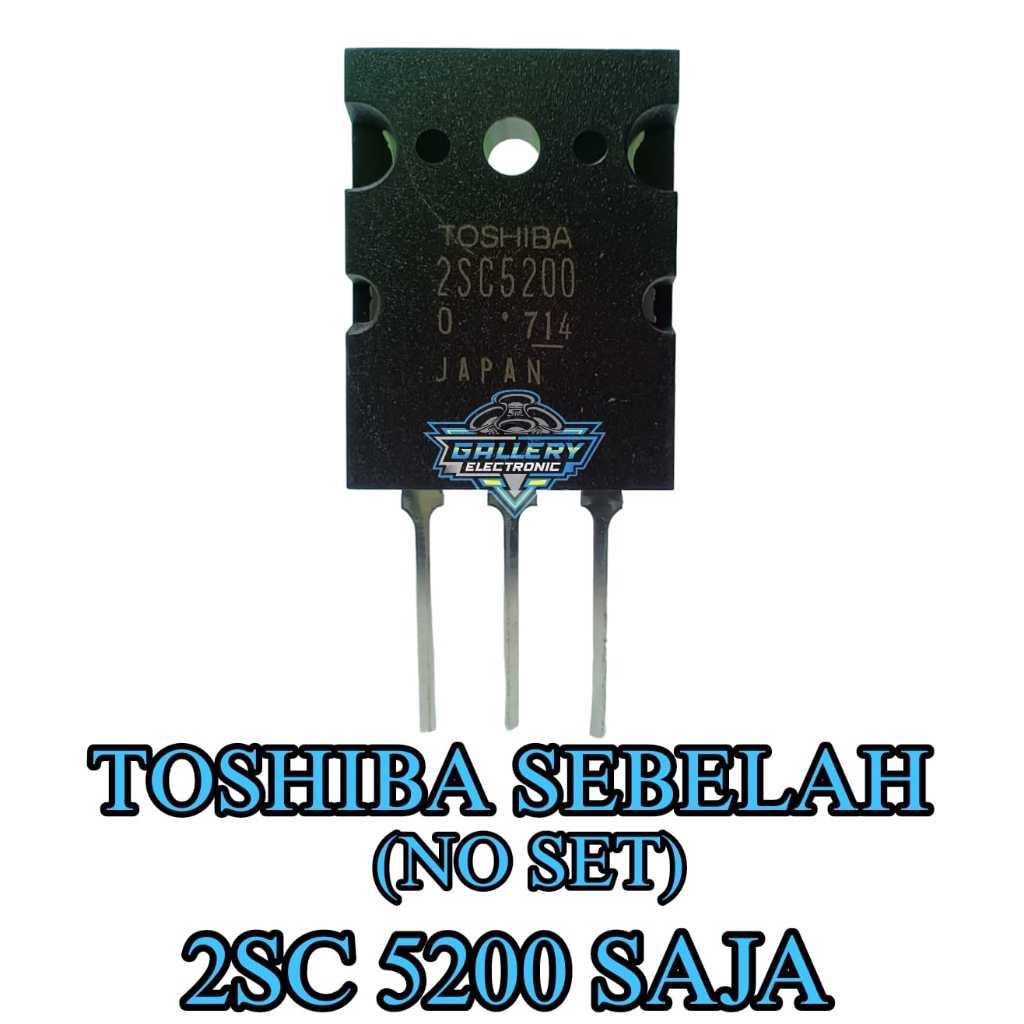 Jual Final Transistor TOSHIBA Pincang 2SC5200 / 2SC 5200 Lot 714 (No