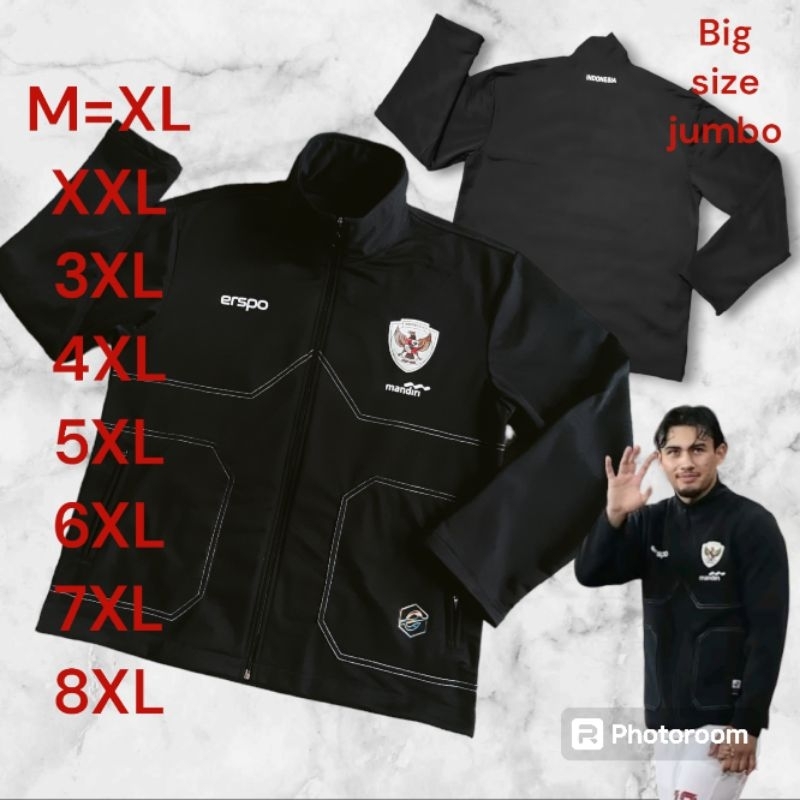 Jual jaket timnas indosesia hitam erspo terbaru 2024 big size jumbo ...