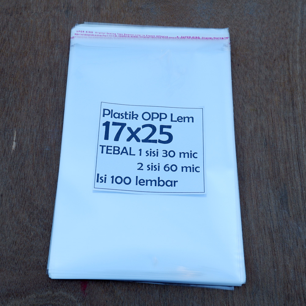 Jual Plastik OPP Lem 17x25 cm Tebal 30 mic Isi 100 lbr | Shopee Indonesia