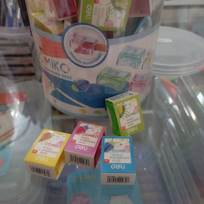 Jual DELI PERUNCING SHARPENER RAUTAN PENSIL KECIL H032 | Shopee Indonesia