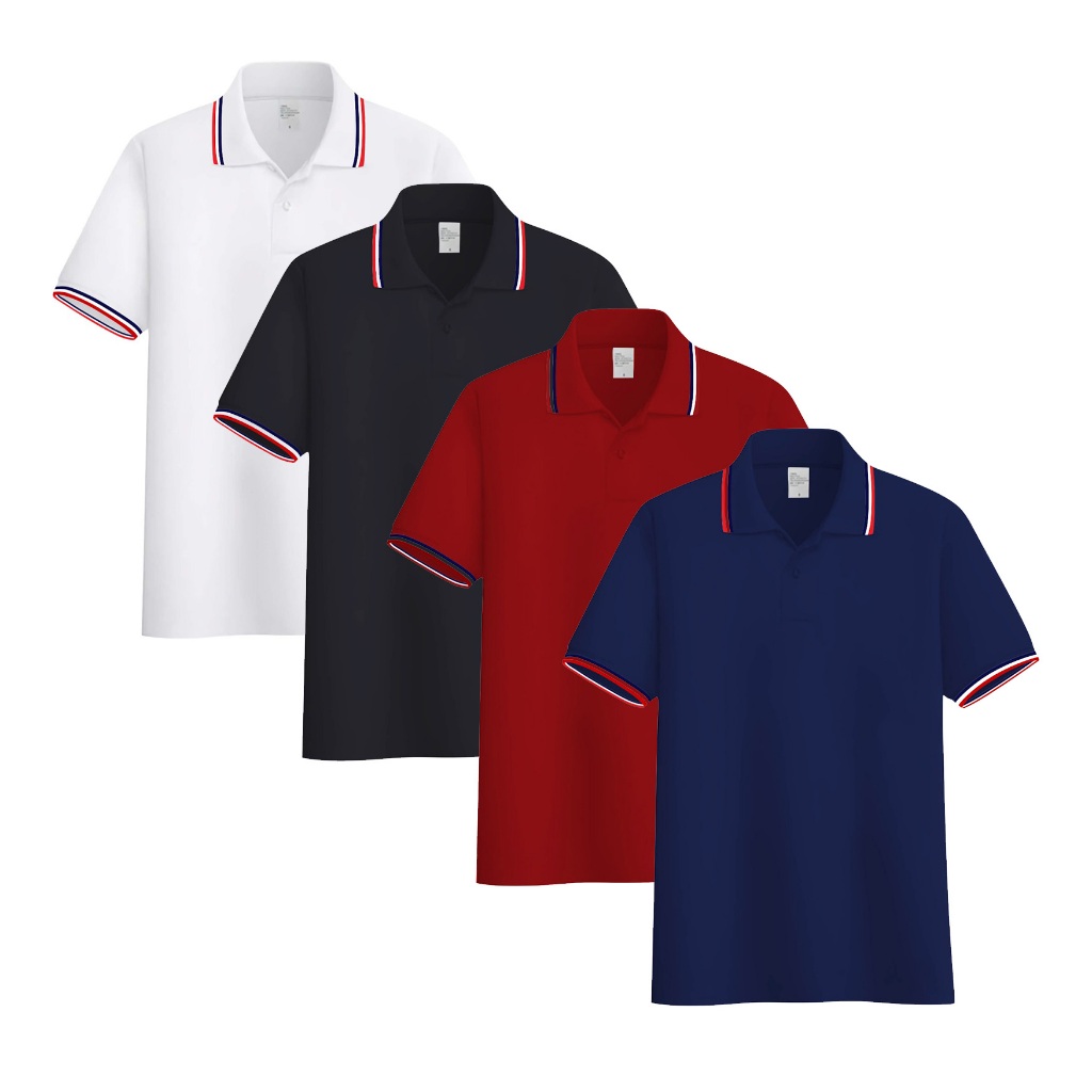 Jual Kaos polo shirt polos / Kaos kerah list pria wanita dewasa / kaos