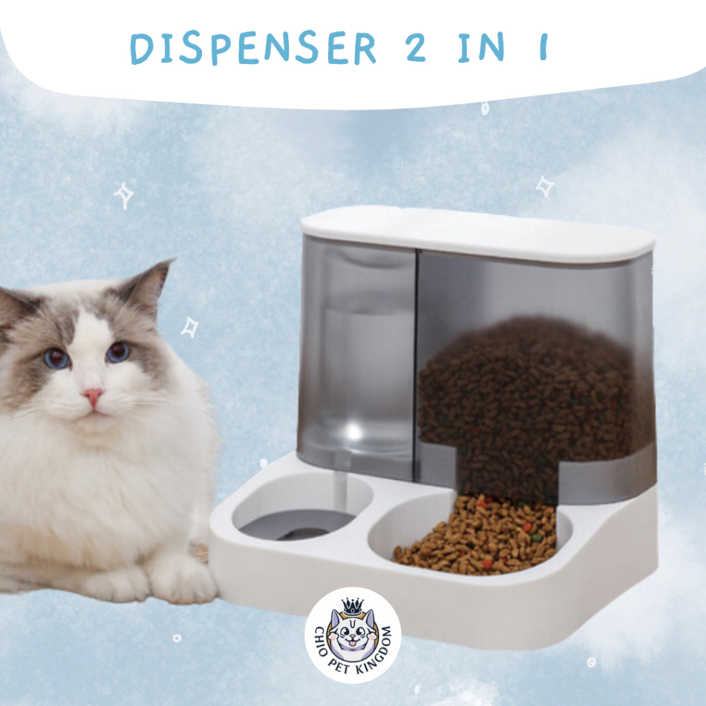 Jual Tempat Makan Kucing Otomatis Dispenser 2in1 | Shopee Indonesia