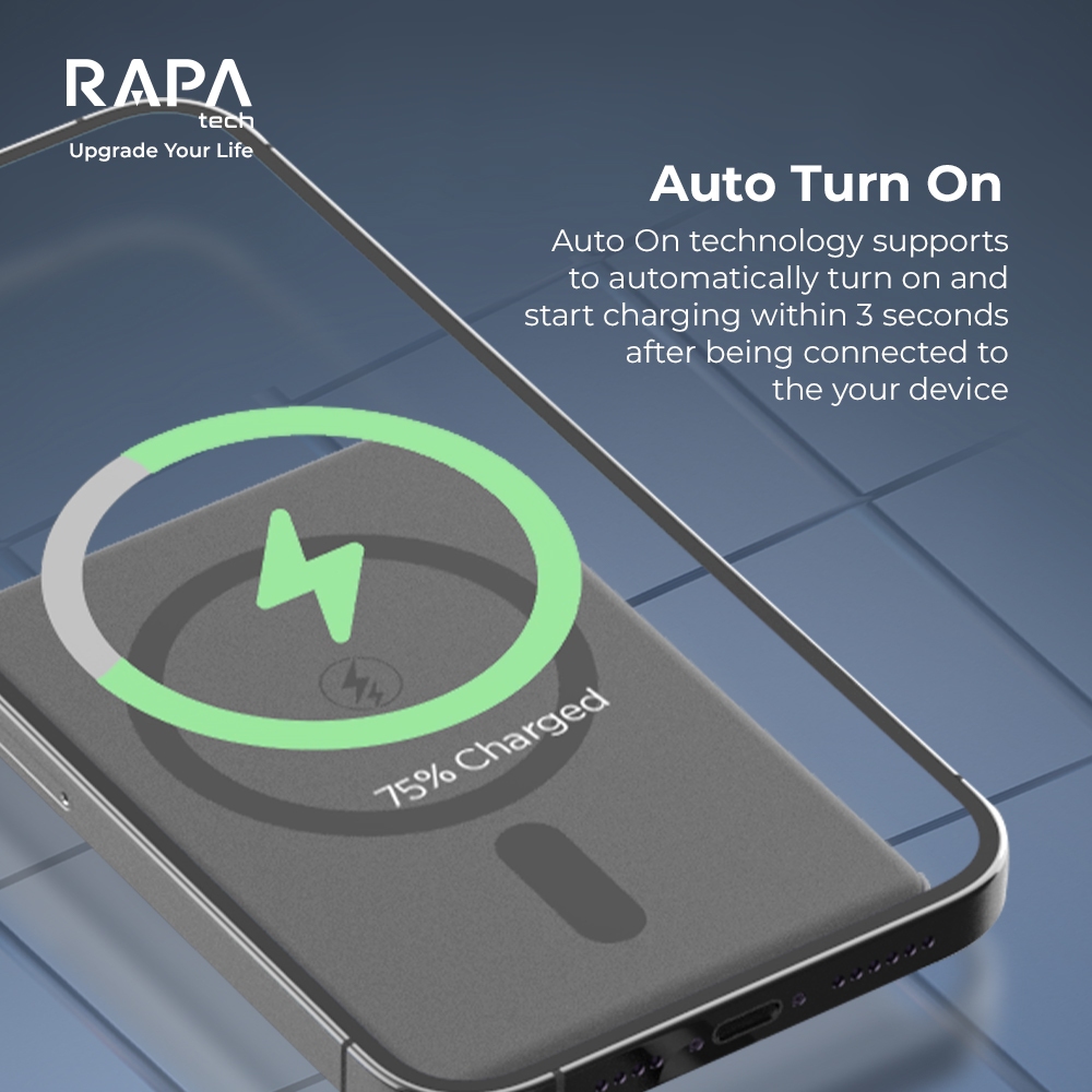 Jual RAPA TECH Wireless Powerbank ORIGIN ON 10000 Mah Fast Charging 15W ...