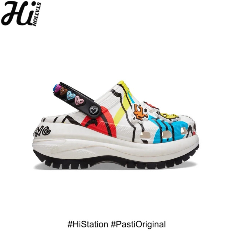 Jual Crocs Keith Haring Mega Crush Clog Black - 209822-001 | Shopee ...