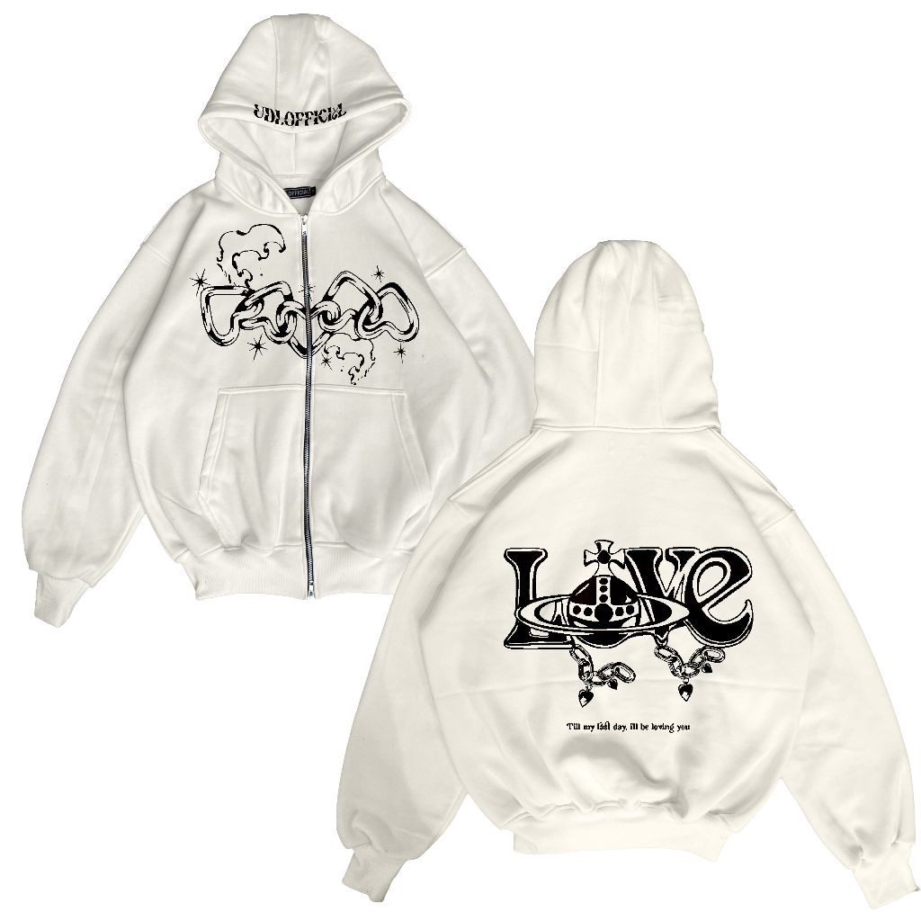 Jual Udloff Hoodie Boxy Double Zipper Article Series 280/330 Gsm