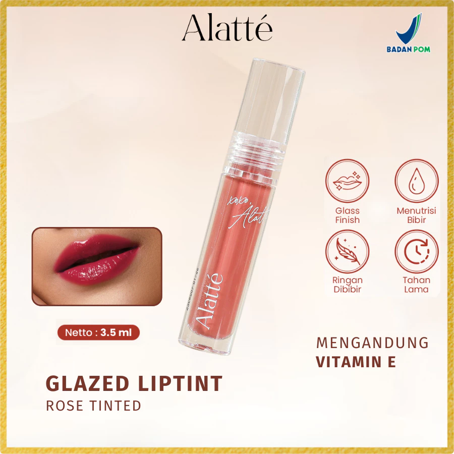 Alatte - Glazed Liptint Glossy Rose Tinted Long Lasting & Mint Sensation