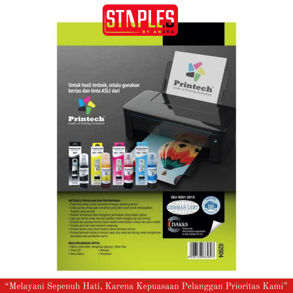 Jual Printech Kertas Foto Sticker 125Gsm / Kertas Sticker Glossy ...