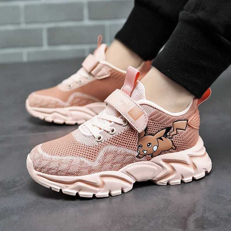 Jual RK Kids Sepatu Anak anak Anime pokemon lucu Pikachu Hitam ...